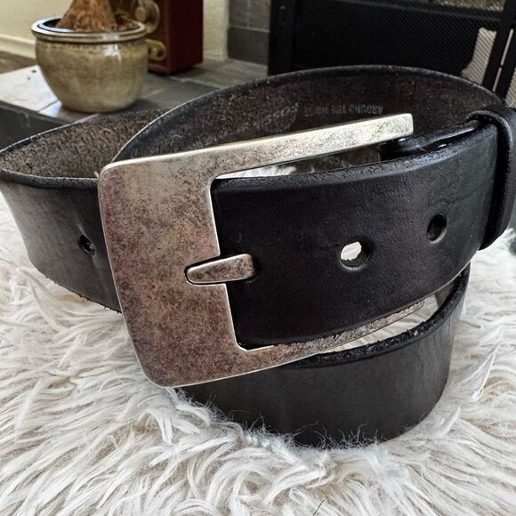 Fossil Leather Belt Military Issue | Full-Grain Cowhide Size 36 - Picture 2 of 6